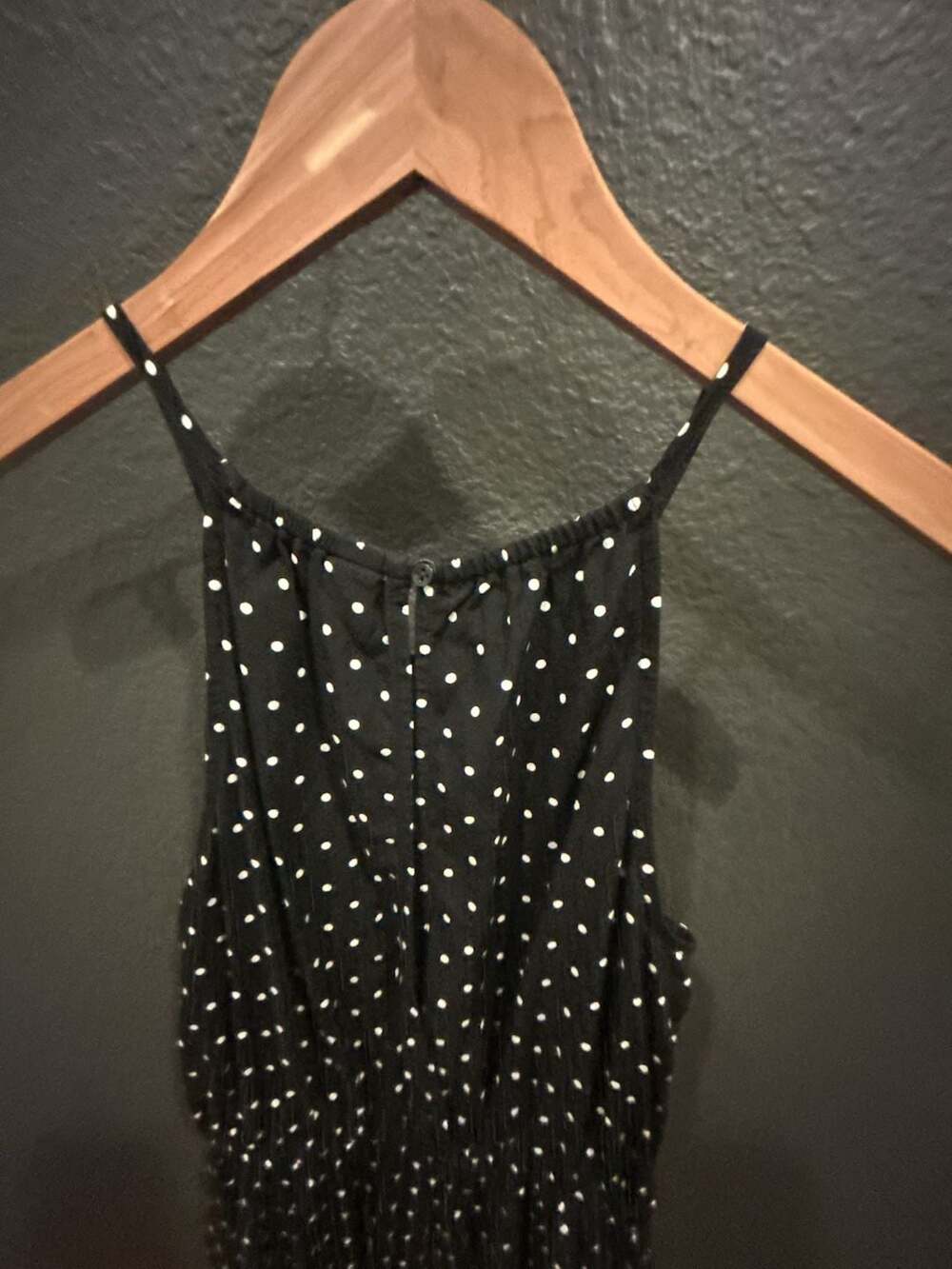 Old Navy Black and White Polka Dot Sleeveless Halter Romper - Picture 3 of 4